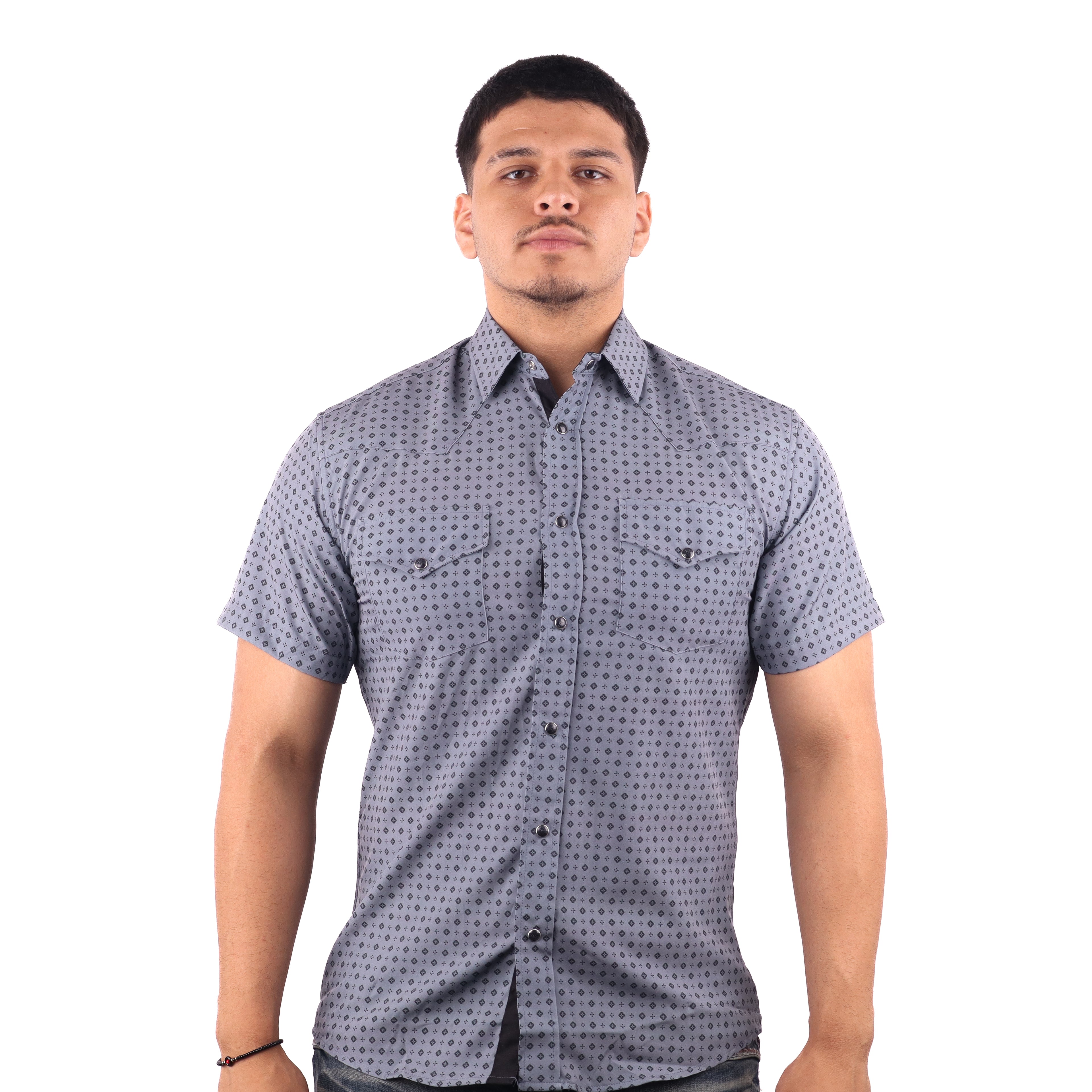 Camisa Vaquera Manga Corta Corte Clásico - PV015