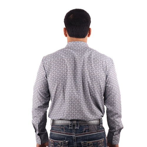 Camisa Vaquera Manga Larga Corte Clásico - Gris PV014