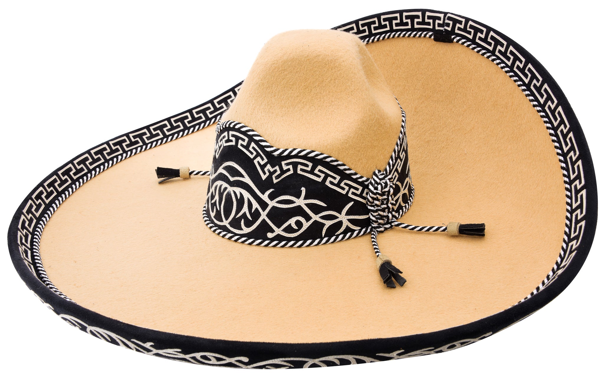 Sombrero Charro Fino Galoneado - White Diamond